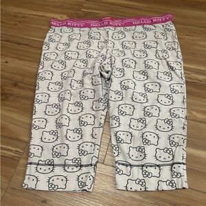 Hello Kitty White and Pink Pajama Bottoms with Playful Design Size 2X